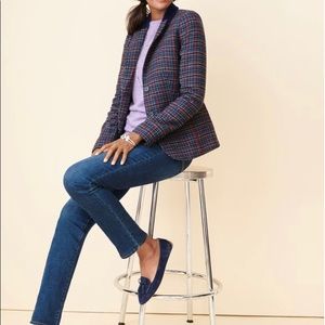 MISTLETOE PLAID SHETLAND WOOL BLAZER 14W Petite